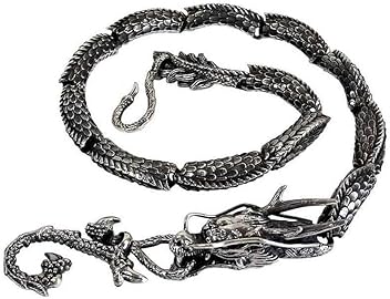 小物 Silver 925 wallet chain Solid 925 Sterling Silver Skull Wallet Chain Men's Biker at